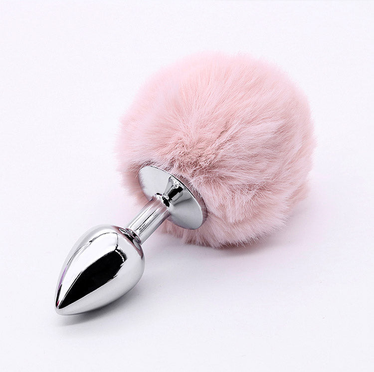 Furry Tales Bunny Tail Metal Butt Plug 2.5 Inch