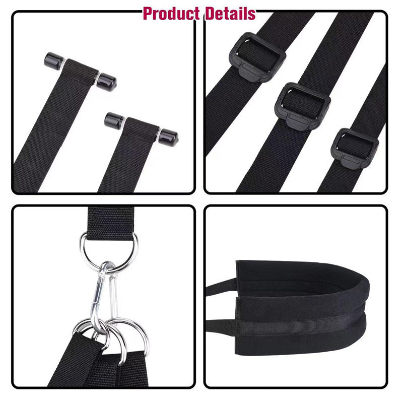 Door Sex Swing with Seat Bondage Swing for BDSM Extra Wide Seat Plush Cushion Holds up to 300lbs.