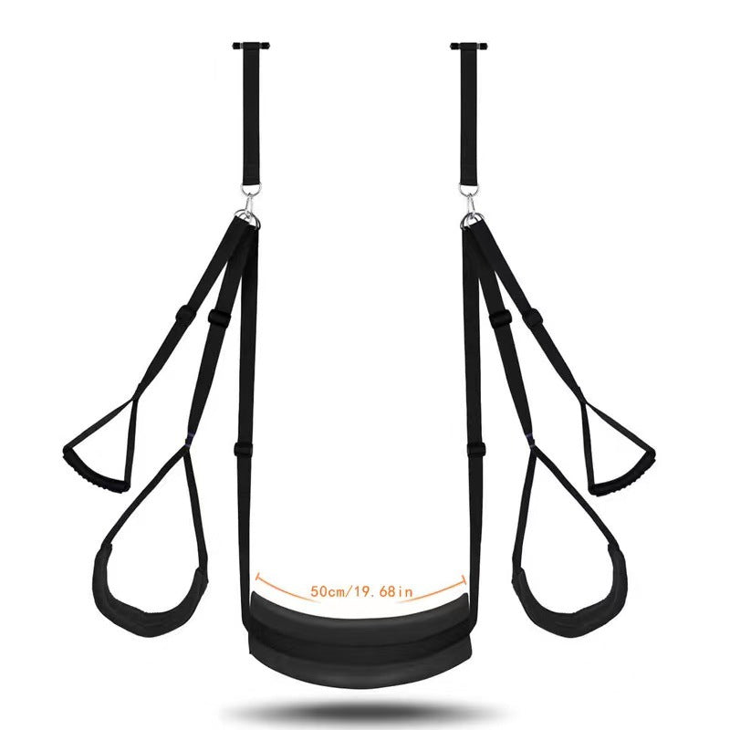 Door Sex Swing with Seat Bondage Swing for BDSM Extra Wide Seat Plush Cushion Holds up to 300lbs.