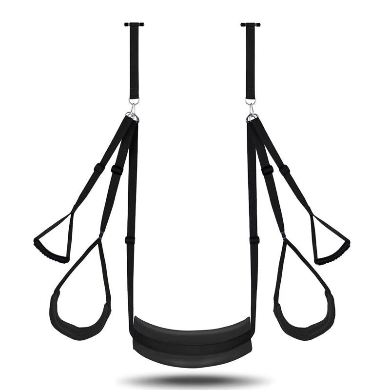 Door Sex Swing with Seat Bondage Swing for BDSM Extra Wide Seat Plush Cushion Holds up to 300lbs.