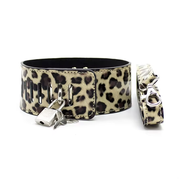 10-Piece Yellow Leopard Print Bondage Set β PU Leather