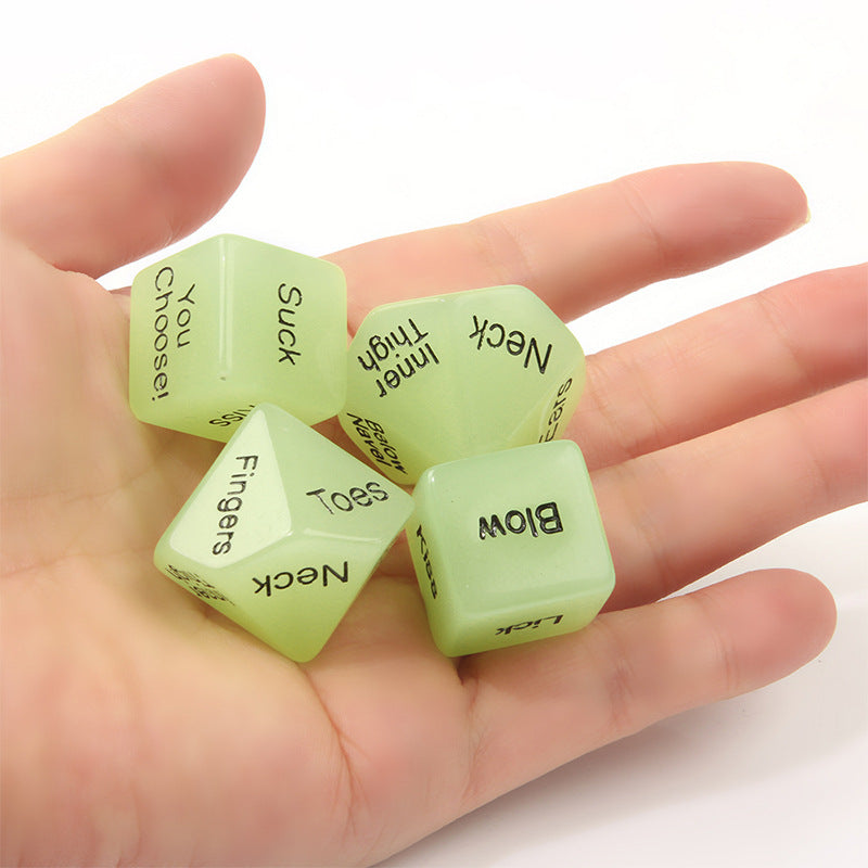 Glow in the Dark 4 Piece Sex Dice, position and commands