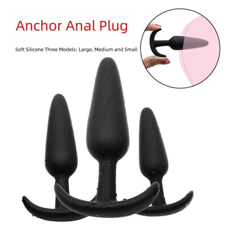 3 Piece Silicone Slim Anal Butt Plug Set