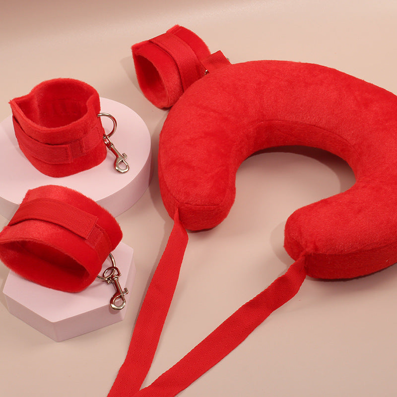 Missionary Leg Spreader with Neck Pillow Support BDSM Sex Bed Bondage Kits with Restraints for Ankle & Wrist Spreader Bar Sex Resistance Strap Leg Hand Cuff Set for Adults Bedroom Sex Handcuff Bracelets for Women