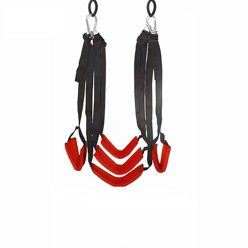 BDSM Ceiling Sex Swing with Seat Cushion, Full 360 Degree Rotation, Bondage Slave Soft Plush Sex Slings with Adjustable Straps, Hanging Handcuffs Leg Restraints Spreader Adult Sex Toys for Couple