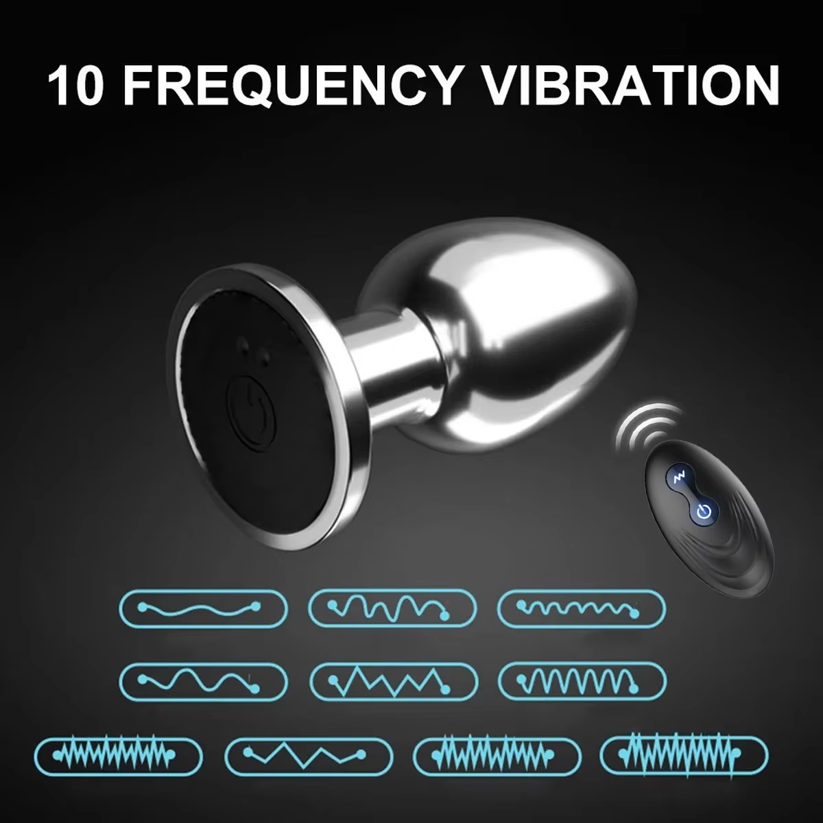 Stainless Steel Remote Controlled Anal Plug