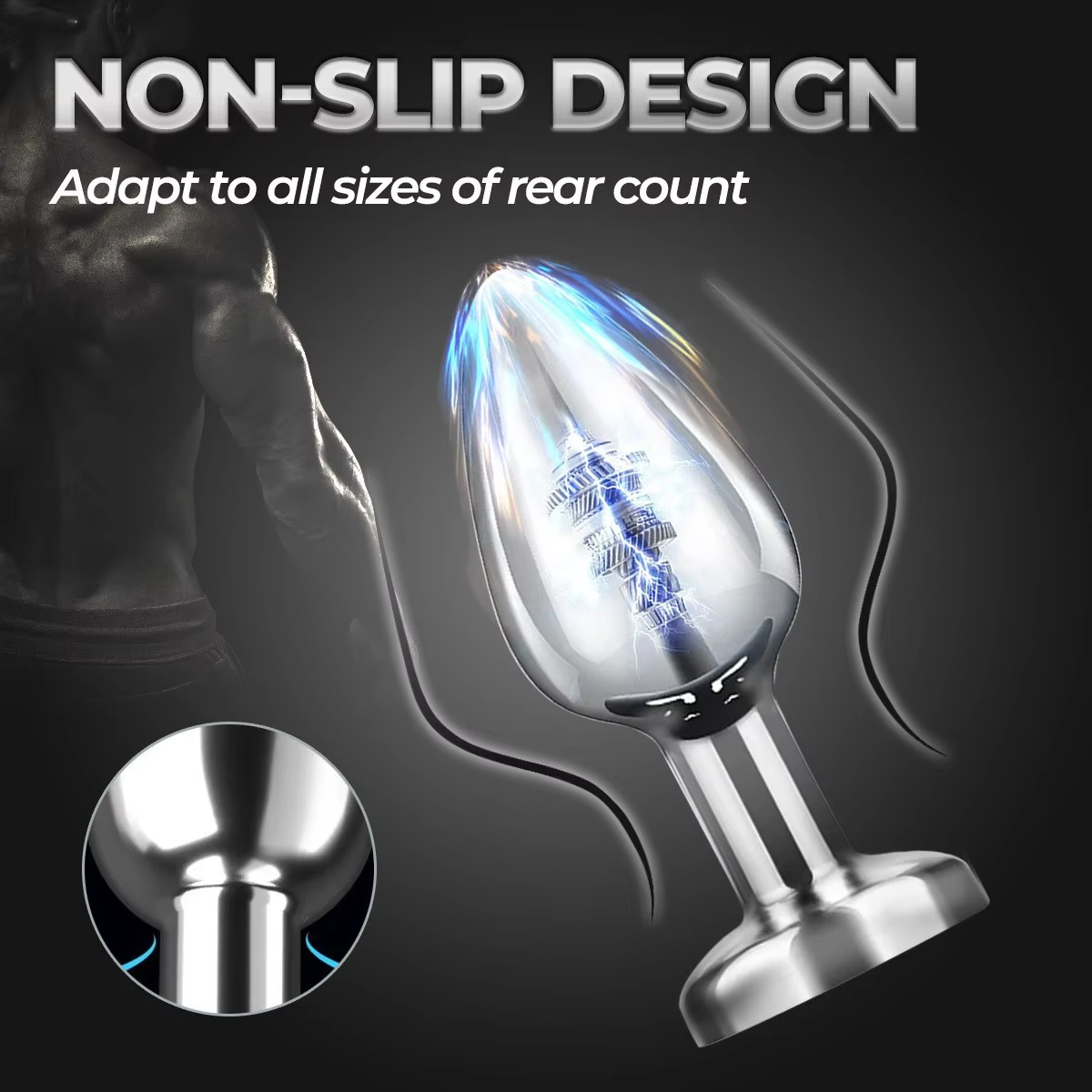 Stainless Steel Remote Controlled Anal Plug