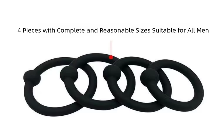 4 Piece Silicone Cock Penis Ring Set