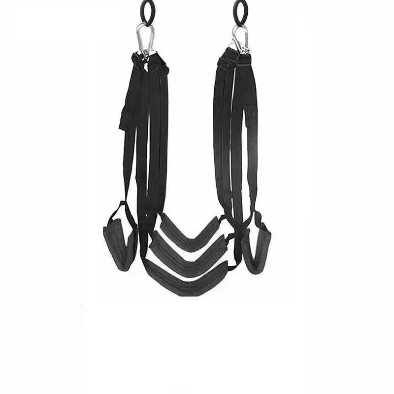 BDSM Ceiling Sex Swing with Seat Cushion, Full 360 Degree Rotation, Bondage Slave Soft Plush Sex Slings with Adjustable Straps, Hanging Handcuffs Leg Restraints Spreader Adult Sex Toys for Couple
