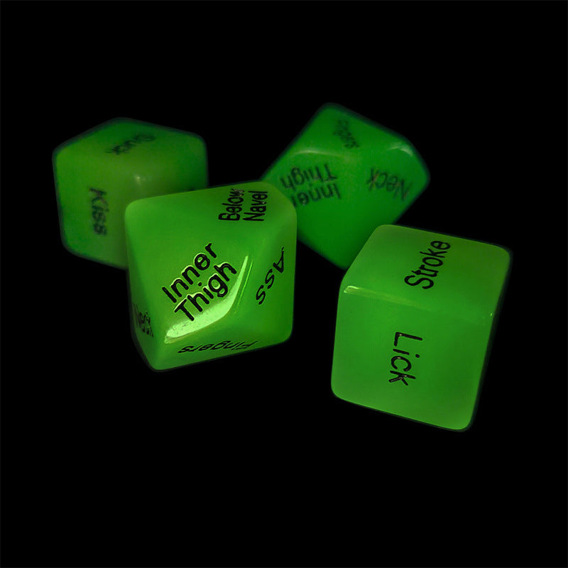 Glow in the Dark 4 Piece Sex Dice, position and commands