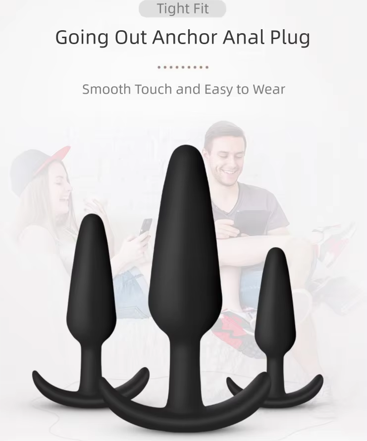 3 Piece Silicone Slim Anal Butt Plug Set
