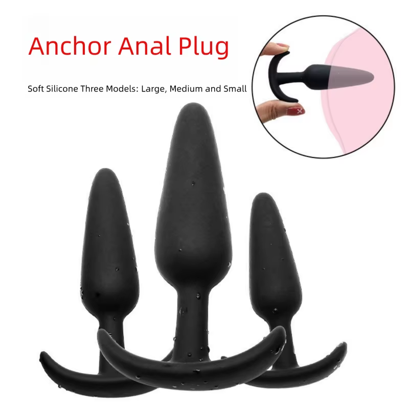3 Piece Silicone Slim Anal Butt Plug Set