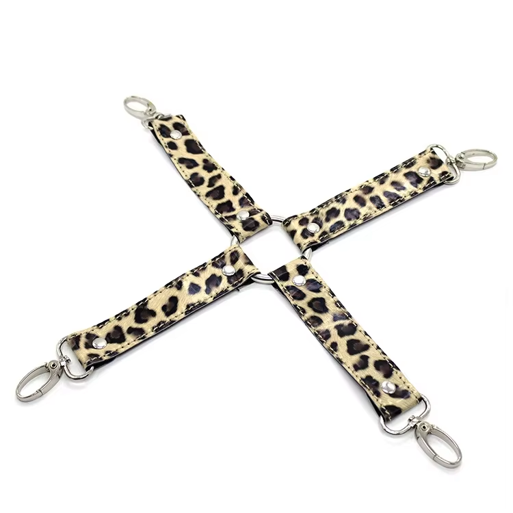 10-Piece Yellow Leopard Print Bondage Set β PU Leather