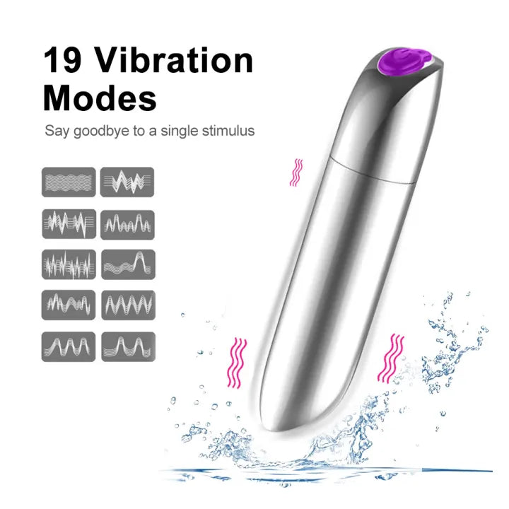 19 Speed Powerful Rechargeable Bullet Vibrator Sex Toy for Woman Sex Toy for Girls