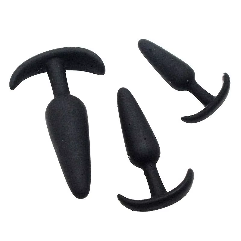 3 Piece Silicone Slim Anal Butt Plug Set