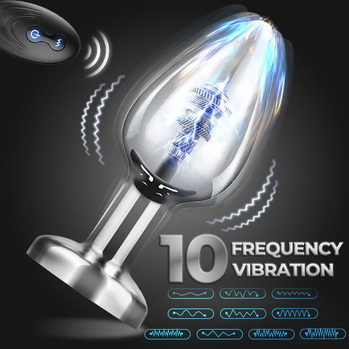 Stainless Steel Remote Controlled Anal Plug