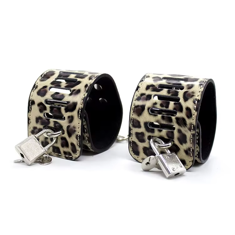 10-Piece Yellow Leopard Print Bondage Set β PU Leather
