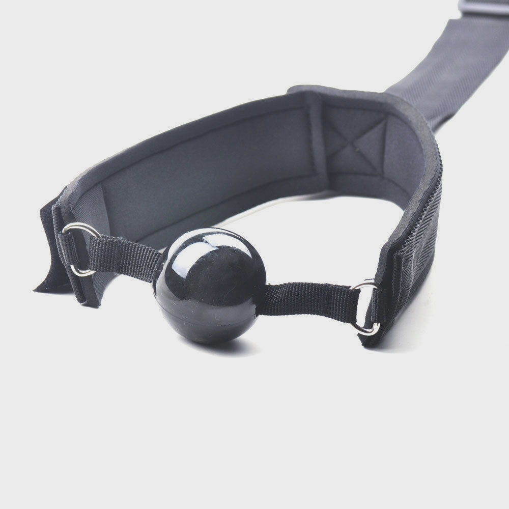 SM Games Sex Toys Sex Furniture Mouth to Wrist Behind Back Bondage Restraints,Black Silicone Play Restraints Kit,Adjustable BDSM Set for Adult Couples Sweater Yoga