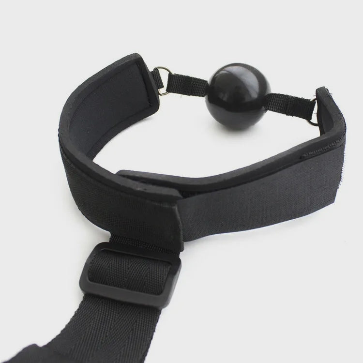 SM Games Sex Toys Sex Furniture Mouth to Wrist Behind Back Bondage Restraints,Black Silicone Play Restraints Kit,Adjustable BDSM Set for Adult Couples Sweater Yoga