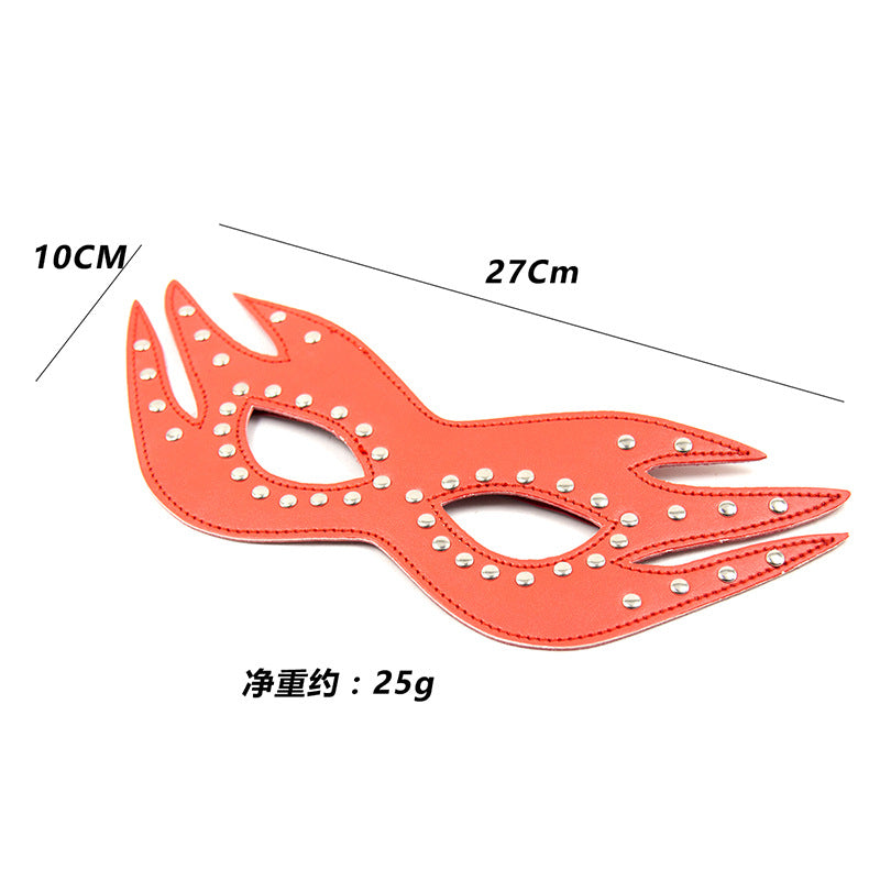 Women Sexy Mask Half Eye Cosplay Face Cat Leather Cosplay Masquerade (Black)