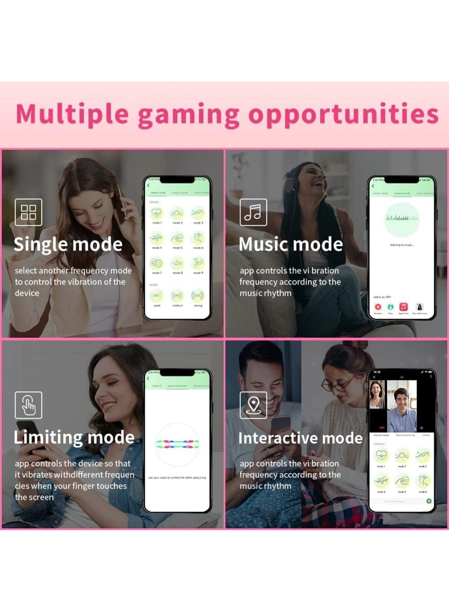 App Control G-Spot Vibrator for Women, Long Distance Bluetooth Wearable Panties Vibrator for Couple Sex Life, Female Masturbation Tool, Pink Anal Vibrator, Romantic Gift for Her (opp bag)