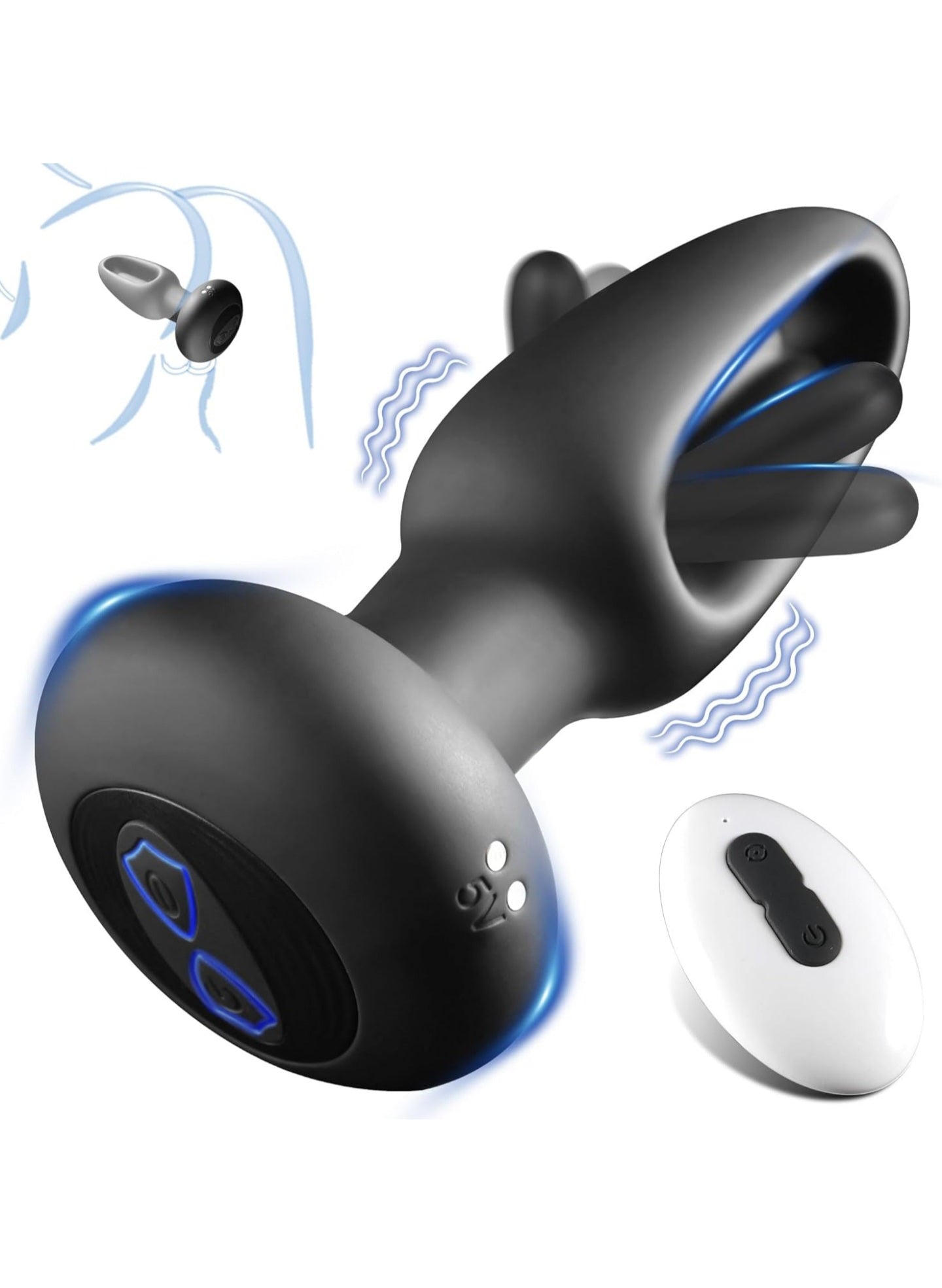 Anal Plug Flapping Anal Vibrator Prostate Massager, Vibrating Butt Plug with 10 Flapping & Vibration Modes, Male Prostate Toy Remote Control Buttplug Adult Anal Sex Toy for Men
