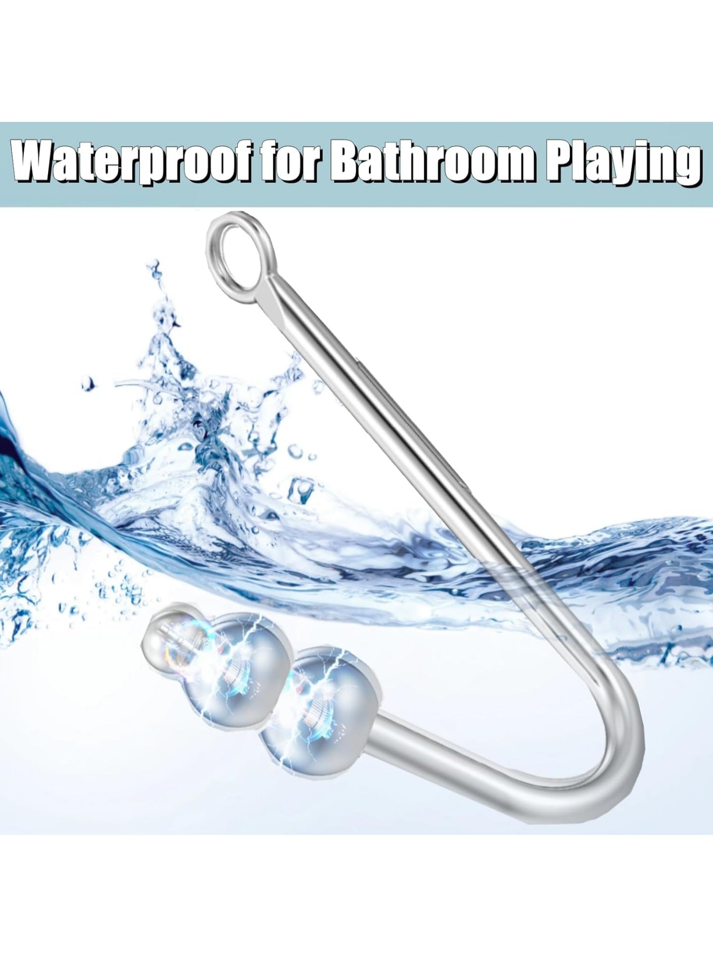 Vibrating Anal Hook Anal Plug, 3 Balls Anal Vibrator Anal Trainer Butt Plug with 9 Vibration Modes, Metal Anal Dilator Vagina Hook G Spot Stimulator SM Sex Toys for Beginners Gay Women Couples