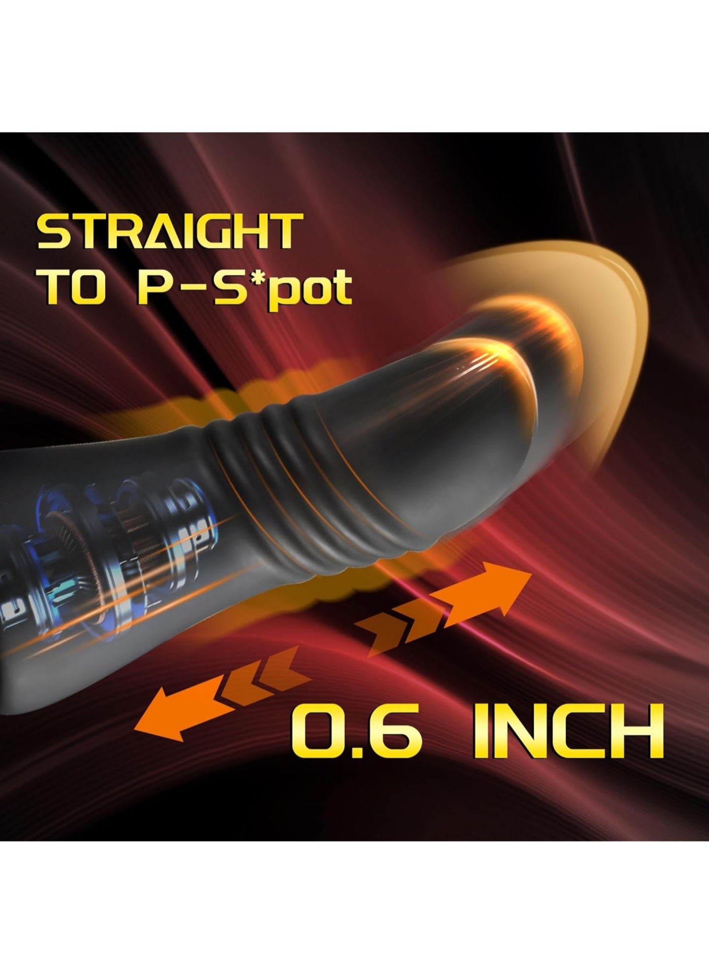 Thrusting Prostate Massager Anal Vibrator, Male Prostate Toy with Vibrating Penis Ring, Gay Sex Toys for Men P Spot Stimulation with 10 Thrusting Vibrating Modes, Anal Butt Plug Cock Rings with Remote