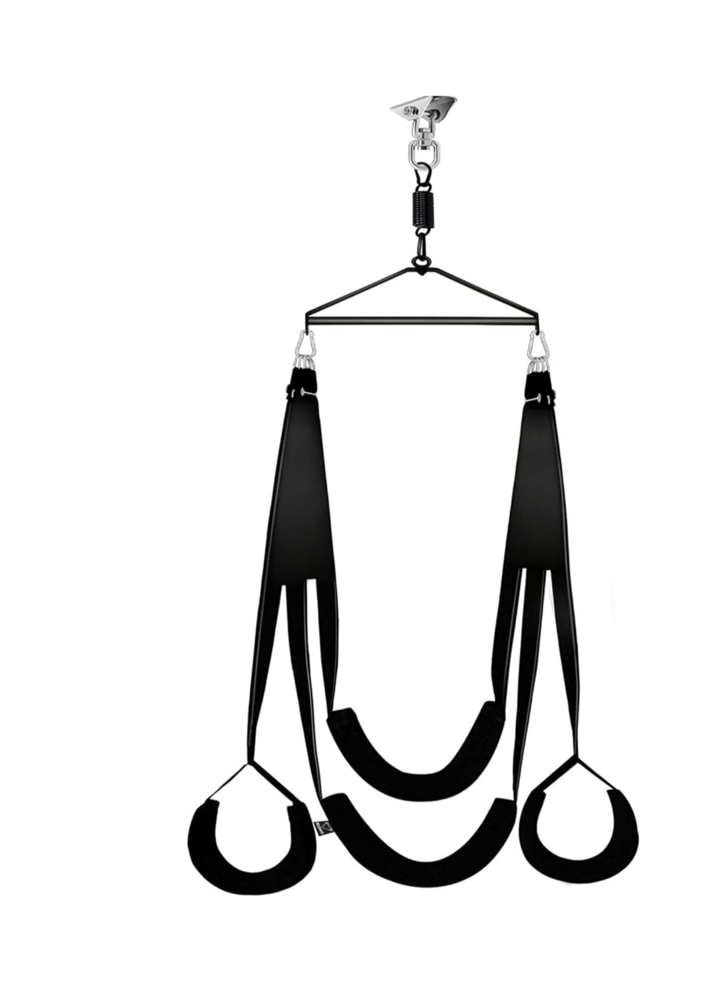 BDSM Ceiling Sex Swing with Seat Cushion, Full 360 Degree Rotation, Bondage Slave Soft Plush Sex Slings with Adjustable Straps, Hanging Handcuffs Leg Restraints Spreader Adult Sex Toys for Couple