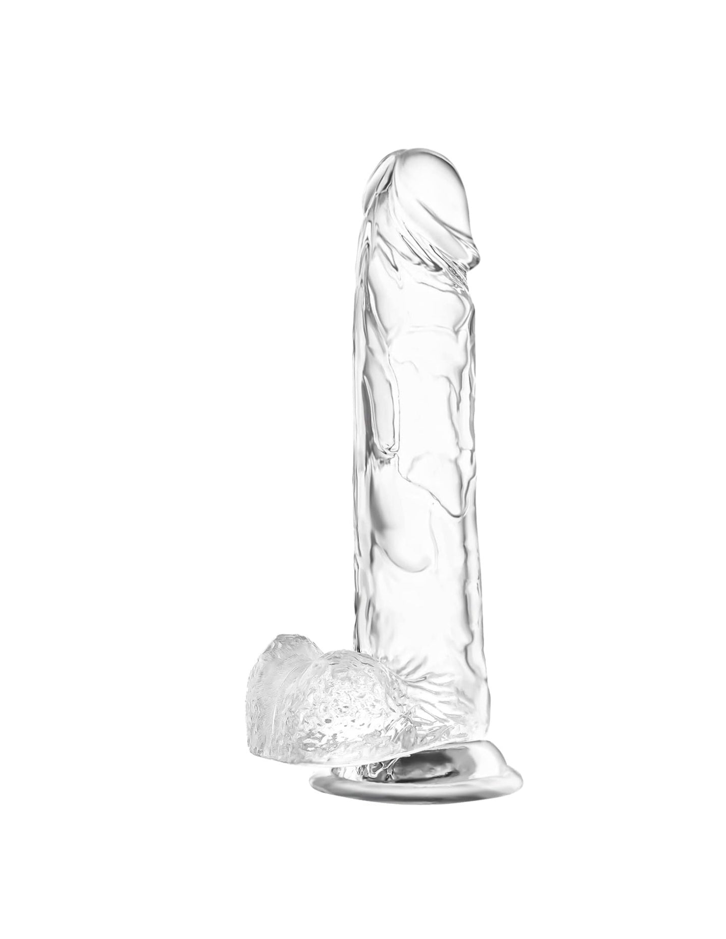 7.1 Dildo Realistic Clear Silicone Suction Cup Aldut Sex Toy,Human Safety Material, Suitable for Women/Men/Gay, Adult Toys for Women or Beginer (Transparent, Pink, purple, black, flesh)