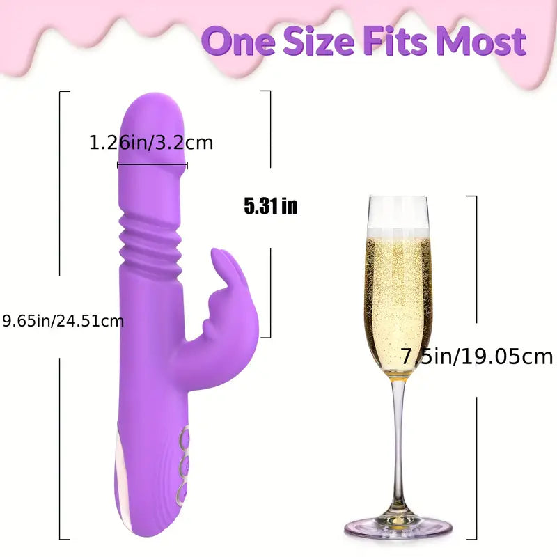 Vibrators Thrusting Vibrator for Women - 9.65" Vibrator Dildo Adult Toys, Vibrators, Sex Toy Beaded Rabbit Vibrators with G Spot & Clitoris Stimulator, Female Sex Toys