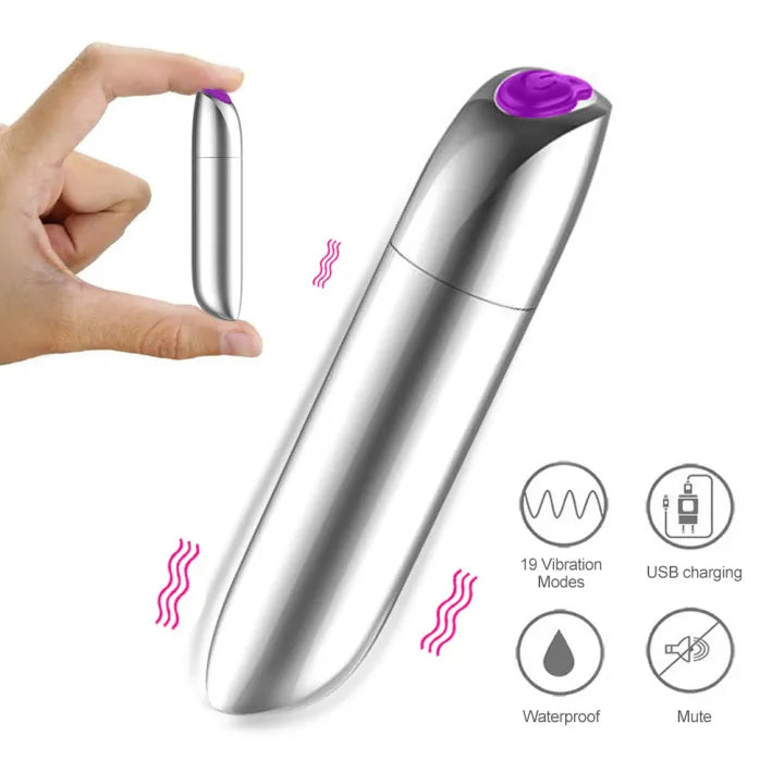 19 Speed Powerful Rechargeable Bullet Vibrator Sex Toy for Woman Sex Toy for Girls