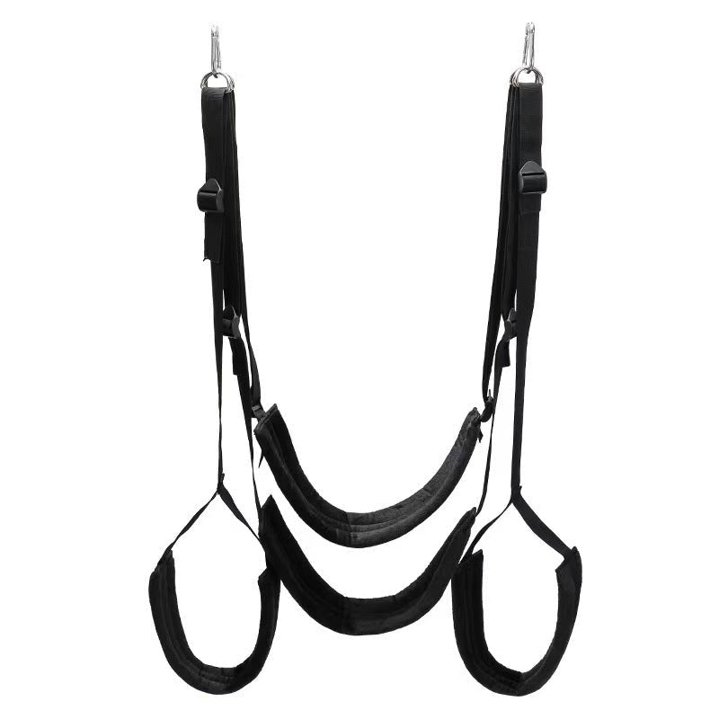 BDSM Ceiling Sex Swing with Seat Cushion, Full Rotation, Bondage Slave Soft Plush Sex Slings with Adjustable Straps, Hanging Handcuffs Leg Restraints Spreader Adult Sex Toys for Couple