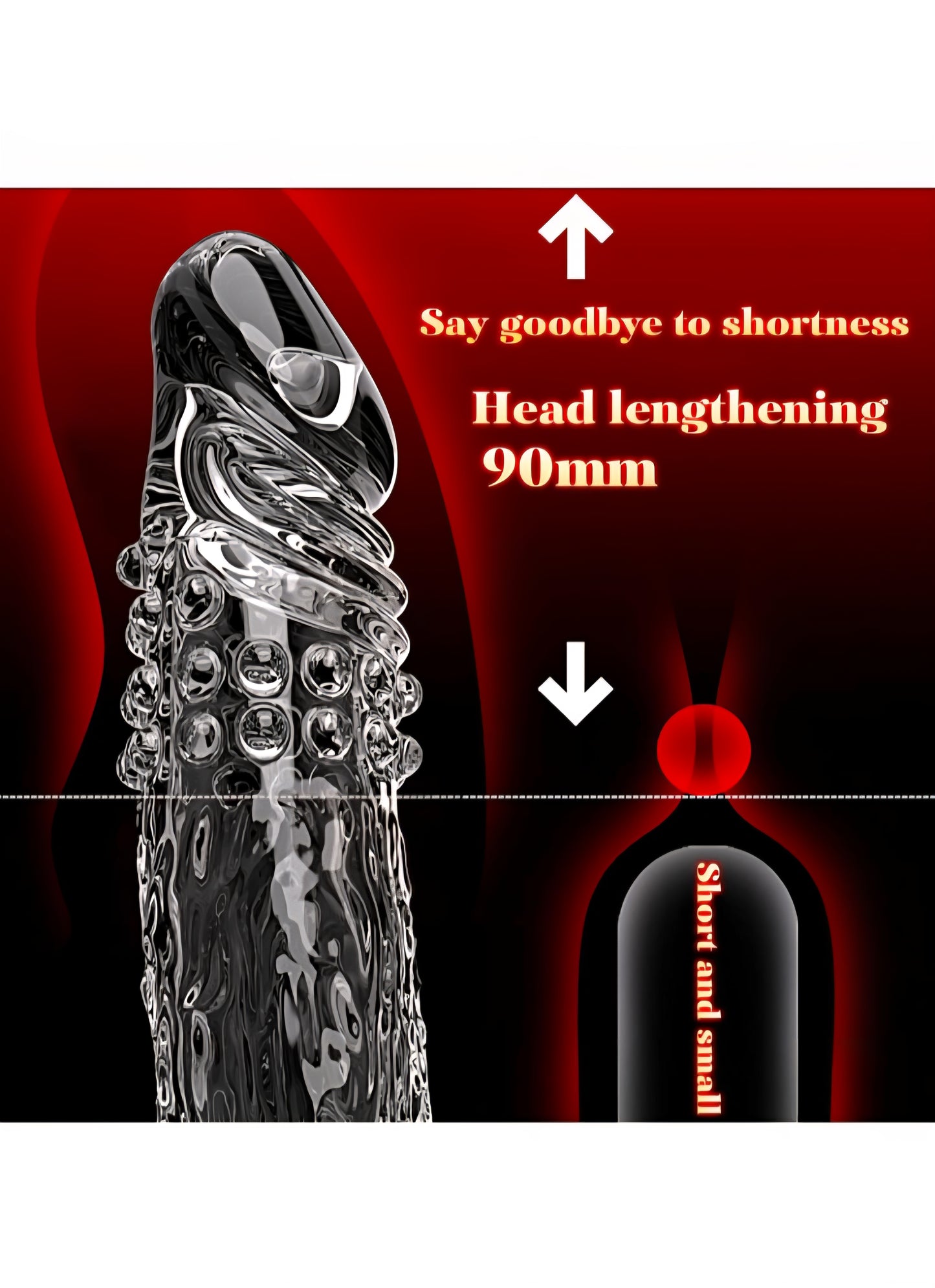 Penis Sleeve with Cock Ring Sex Toys for Male, Ultra-Soft Silicone Cock Sleeve, Reusable Penis Cuff Thickened Testicle Ring Male Adult Toys, Penis Extender and Penis Enlarger for MenPenis Sleeve with Cock Ring Sex Toys for Male, Ultra-Soft Silicone Cock S