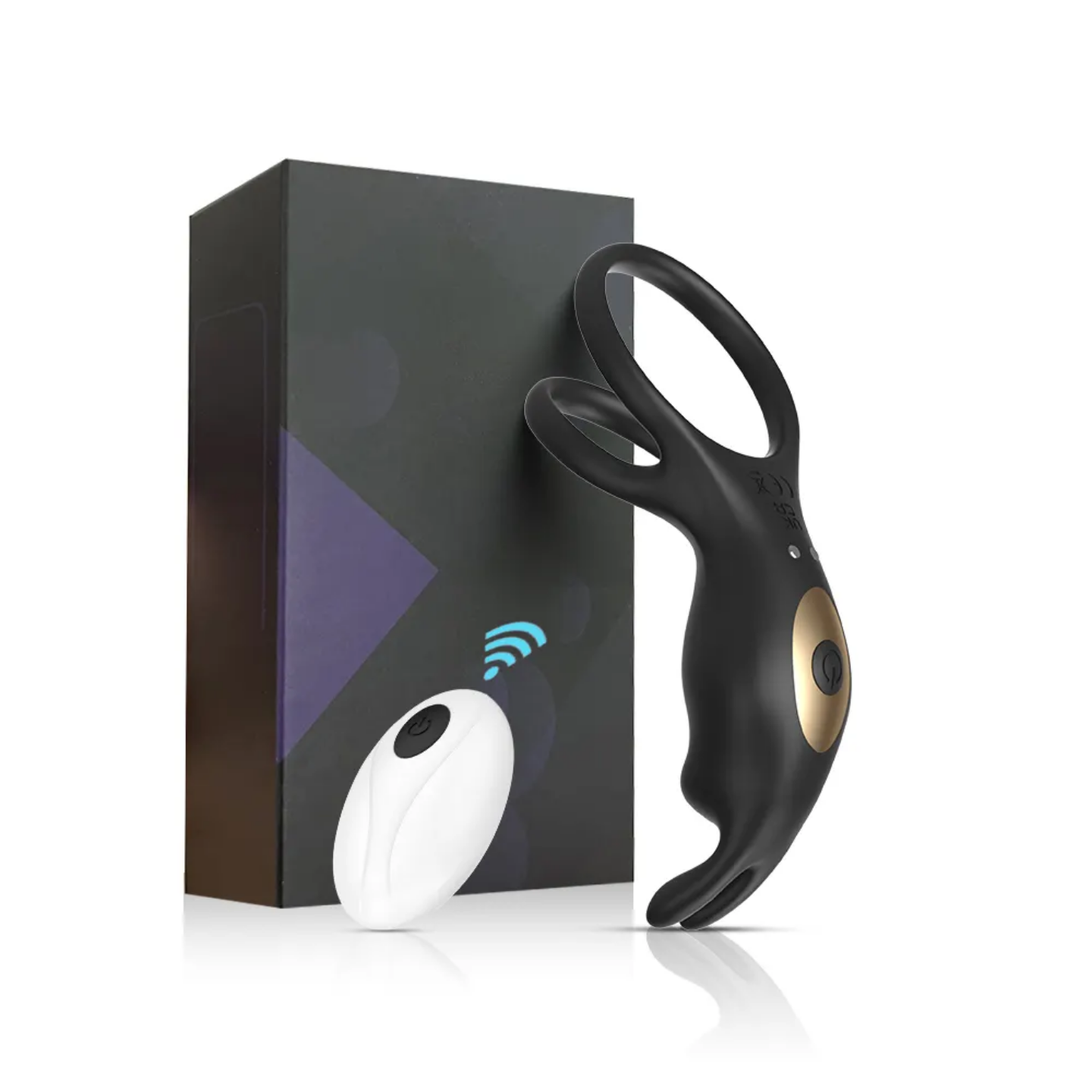 Rogue App Controlled Bunny Ear Double Lock Cock Penis Ring with 9 Powerful Vibrations