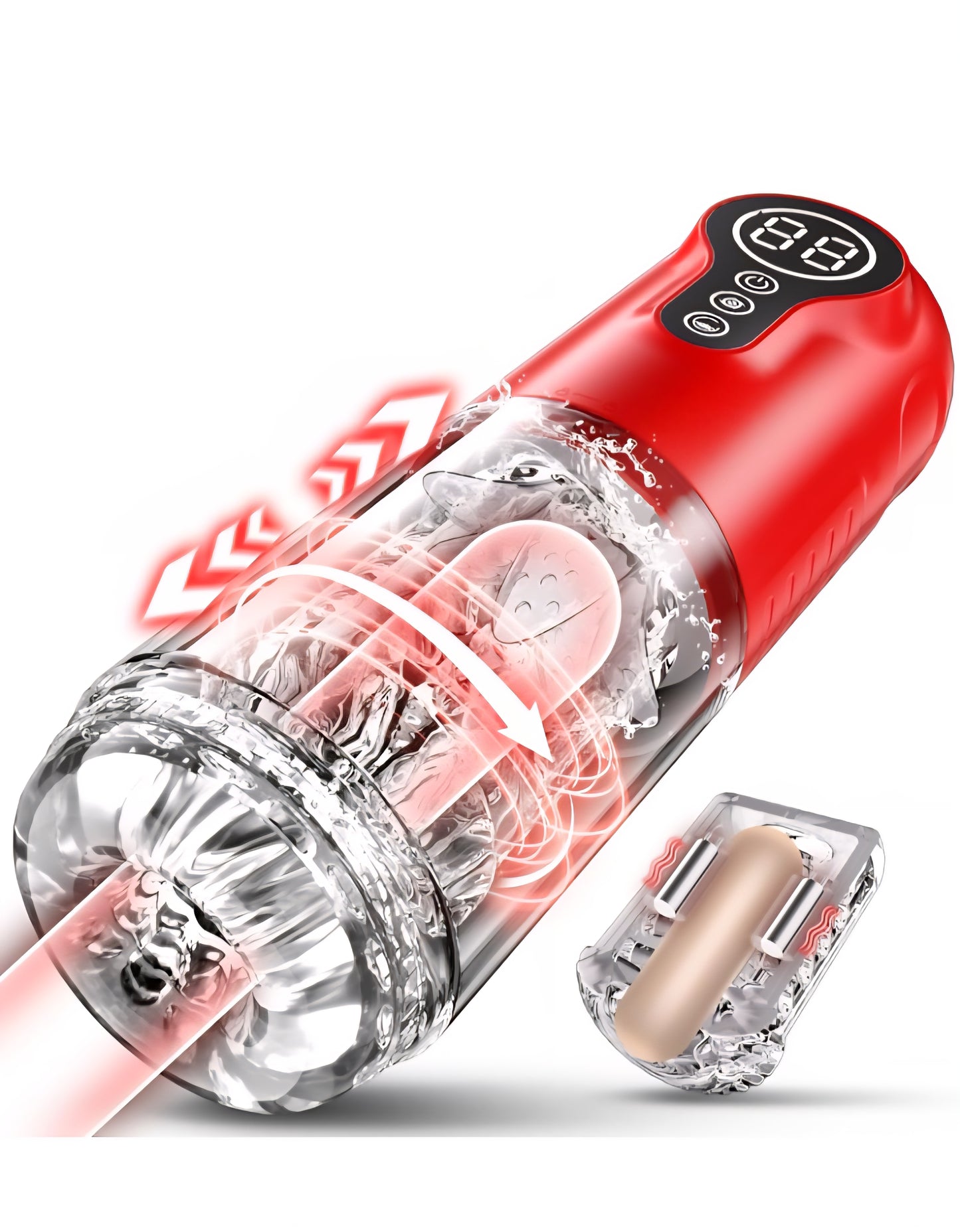 Male Masturbator Adult Penis Pump - Sex Toy Vibrator with 7 Thrusting Rotating & Vibrating Stimulation Modes, Electric Pocket Pussy Stroker & Male Sex Toy for Men Sexual Pleasure