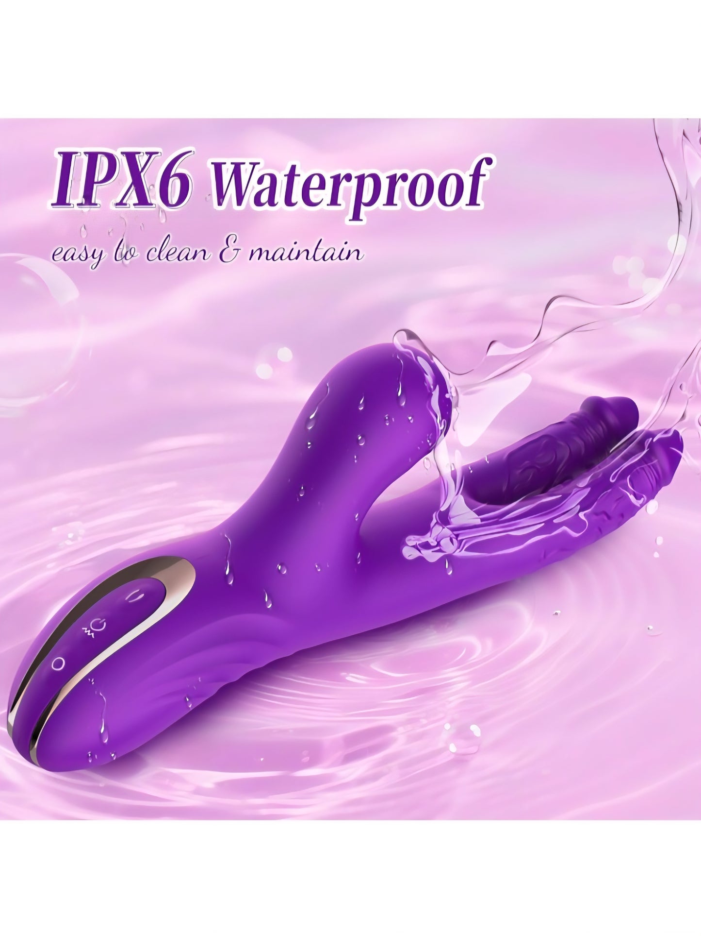 G Spot Vibrator Sex Toys for Women, 3 in 1 Dual Dildo Rabbit Vibrators with 6 Come-Hither Motion & 10 Vibrating & 7 Pulsing Modes, Finger Vibrator Female Adult Toy for G Spot Clit Nipple Stimulation