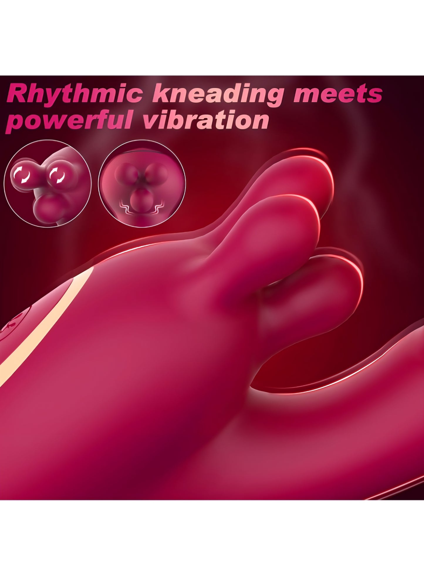Vibrator Dildo Sex Toys for Women - 3 in 1 Rose Sex Toy with G Spot Thrusting Vibrators, 9 Thrusting, 9 Vibration, 9 Kneading Clitoral, Nipple Stimulation, Pleasure Tools for Female, Couples Games