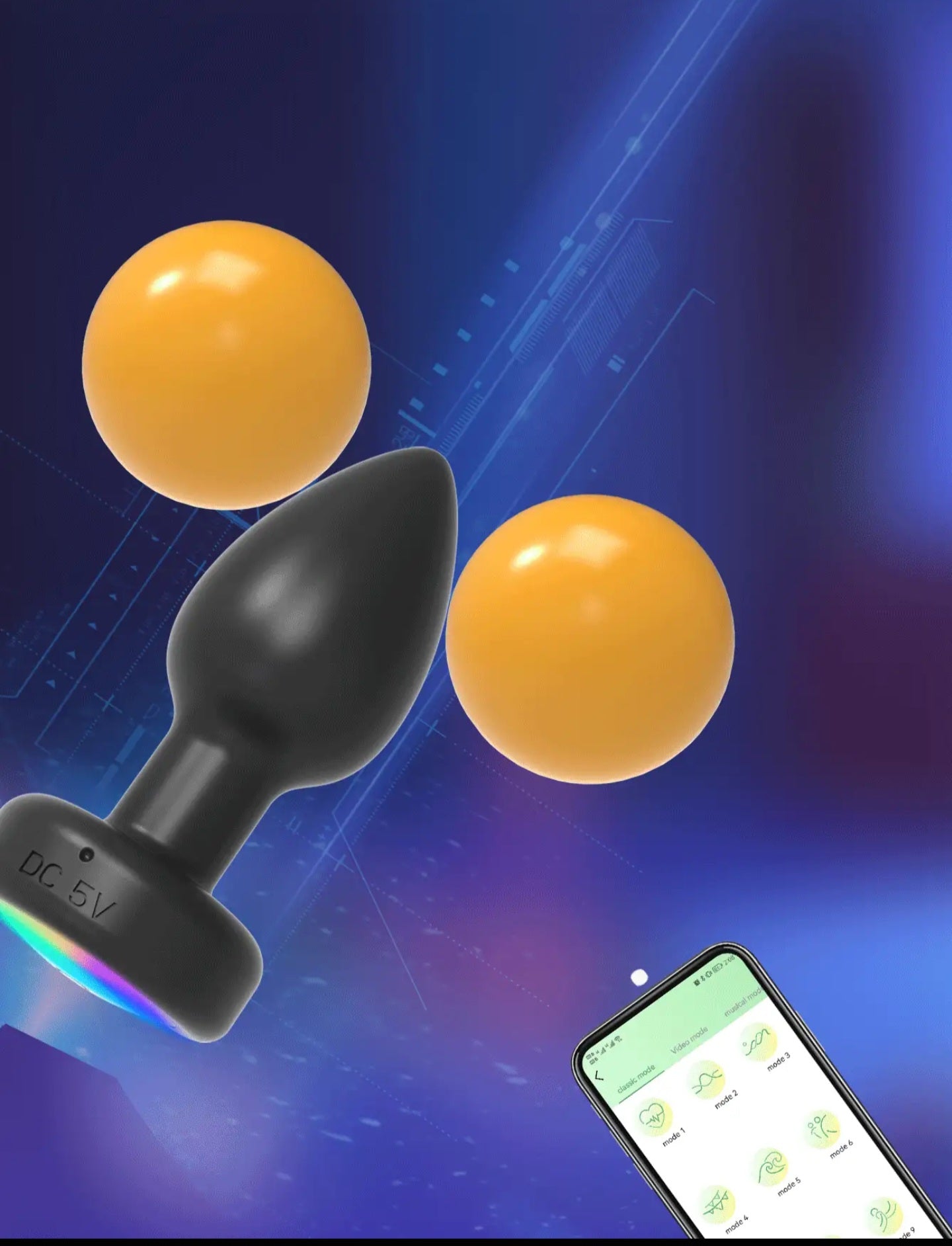 App controlled anal plug (opp bag)