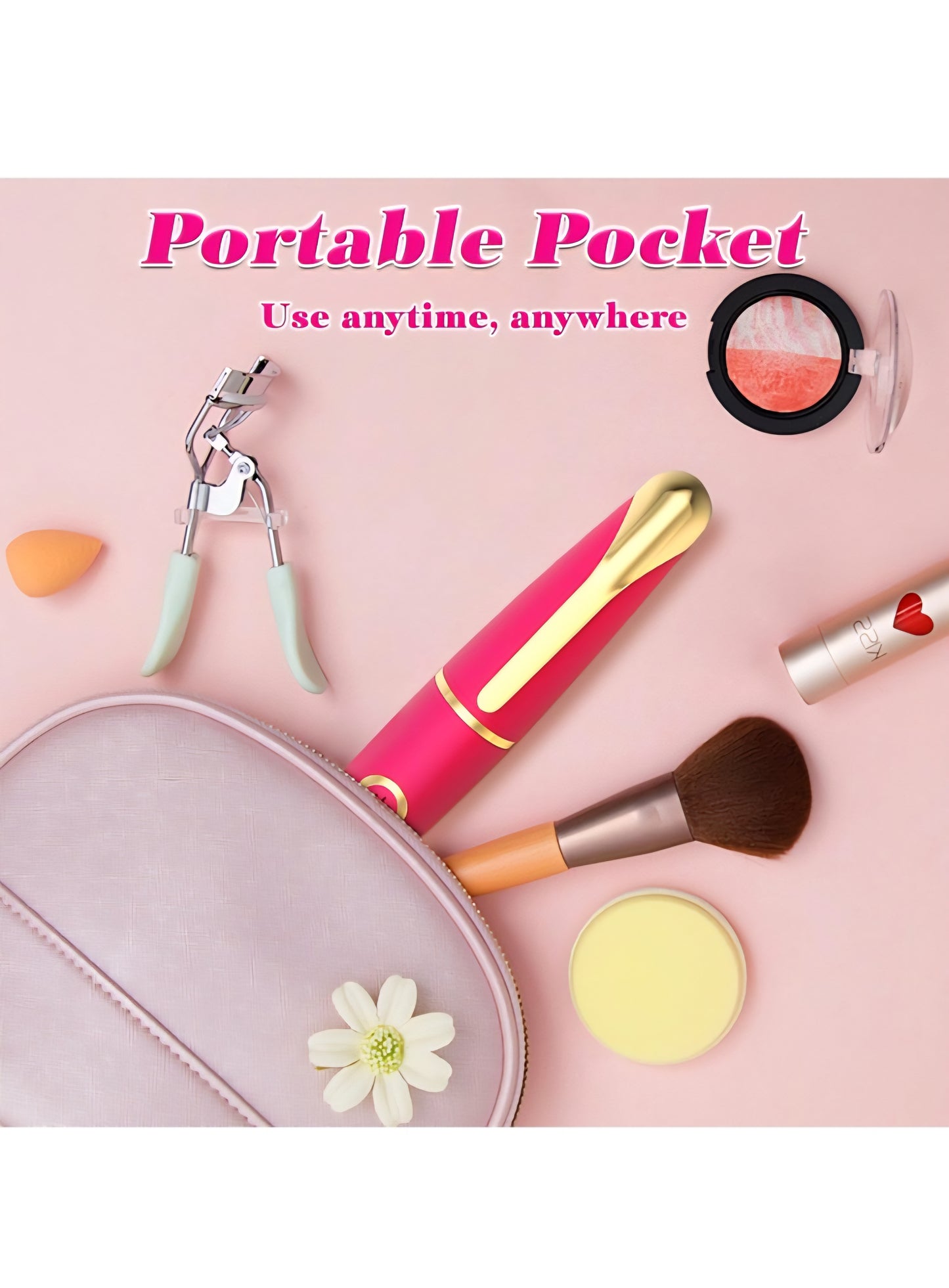 Vibrator Wand Female Adult Sex Toys for Women, 4 in 1 Squirting Vibrator with 10 Modes Pinpoint Clitoral G-Spot Dildo Nipple Stimulator High Frequency Mini Bullet Vibrators 3 Silicone Head
