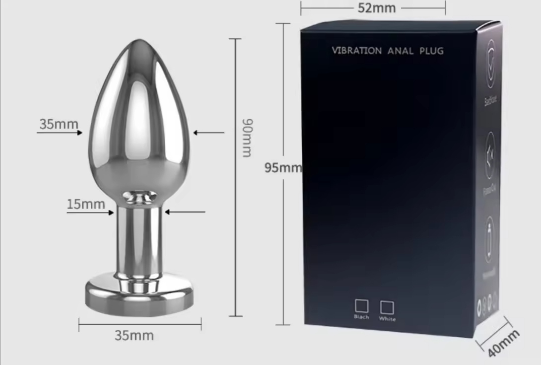 Premium Remote-Controlled Vibrating Plug – 10 Frequencies, Waterproof Medical-Grade Silicone
