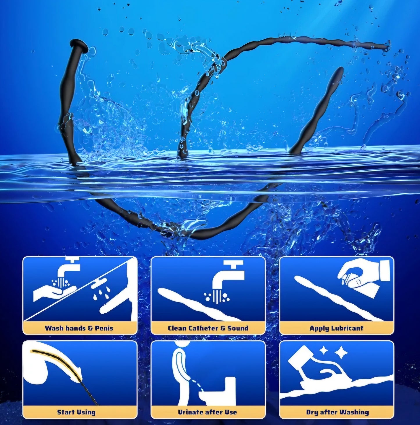 Urethra Sound Penis Plug Toy - 8 PCS Silicone Dilators Catheters & Sounds Set Urethral Plug Male Sex Toys, Sounding Rods Urethra Prostate Stimulator Sexual Pleasure Tools Adult Sex Toy for Men