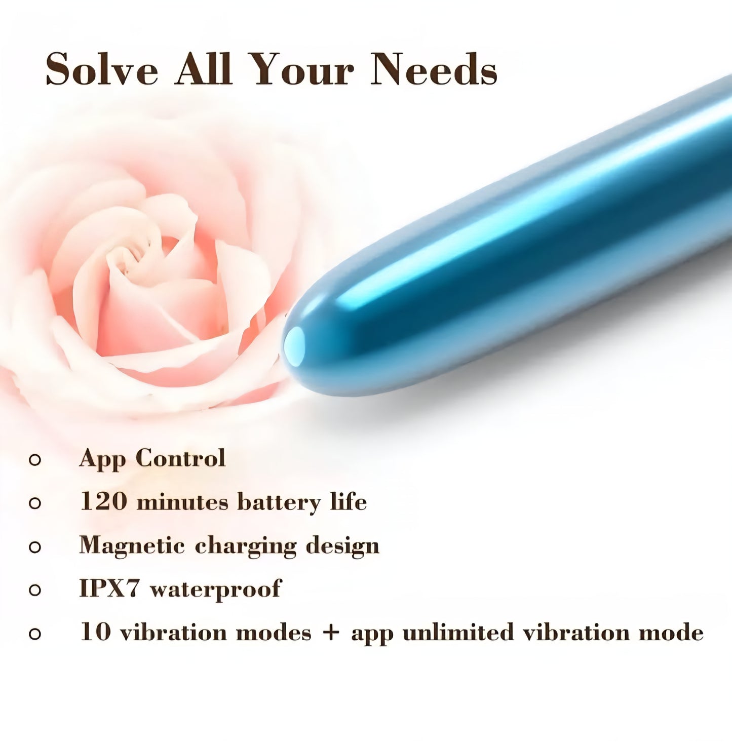 App controlled Vibrator, 10 Vibration Modes, Waterproof Design, Magnetic Charging, App Controls, 90 Minutes, Gifts for Women, Adult Toys, 7 Inch