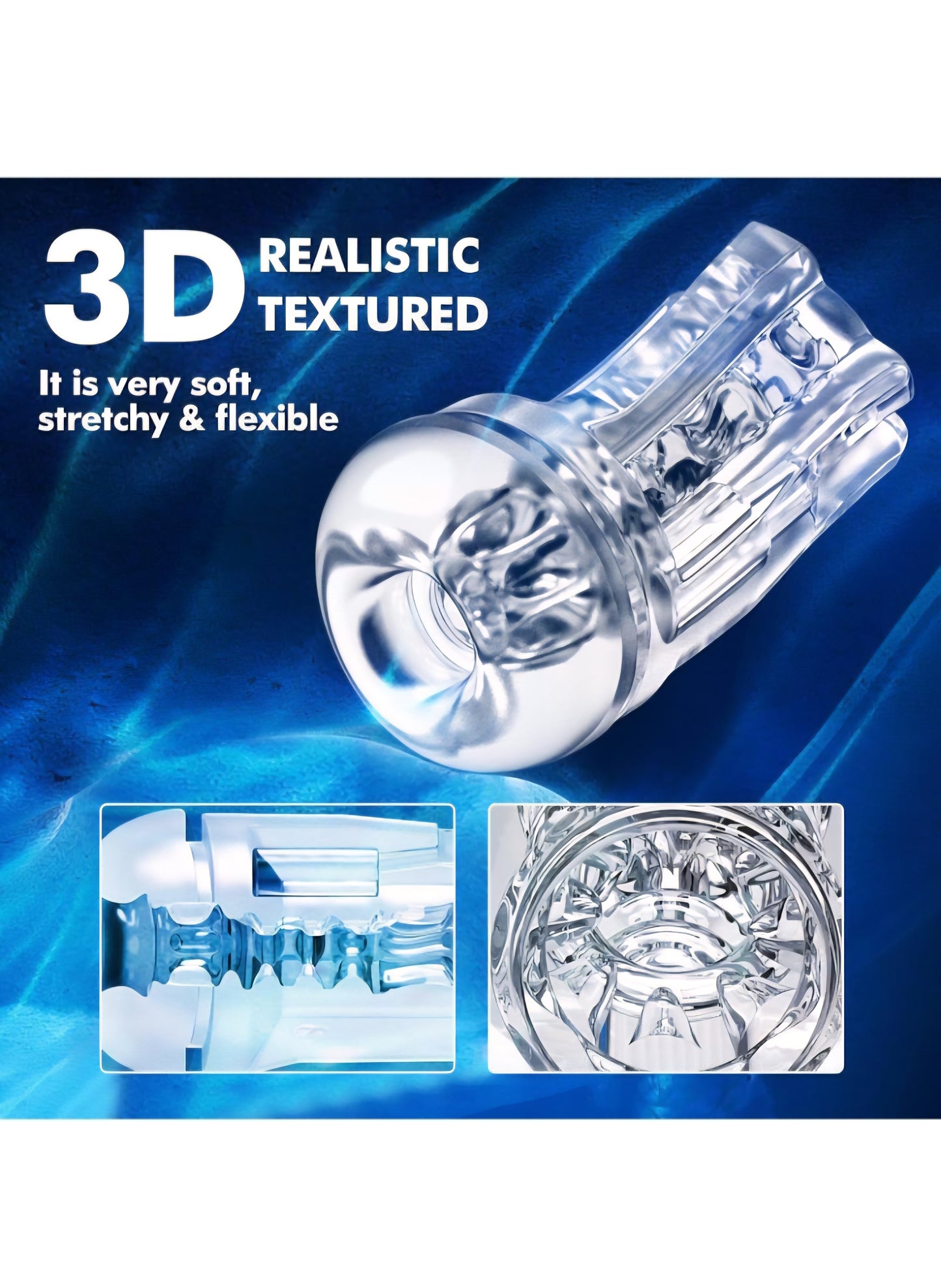 Automatic Sucking Masturbator Sex Toys - Upgraded Male Masturbators Cup with 10 Vibrating & Suction Modes, Hands Free Blowjob Adult Sex Toy Stroker Pocket Pussy with 3D Textured for Men Penis Pumps