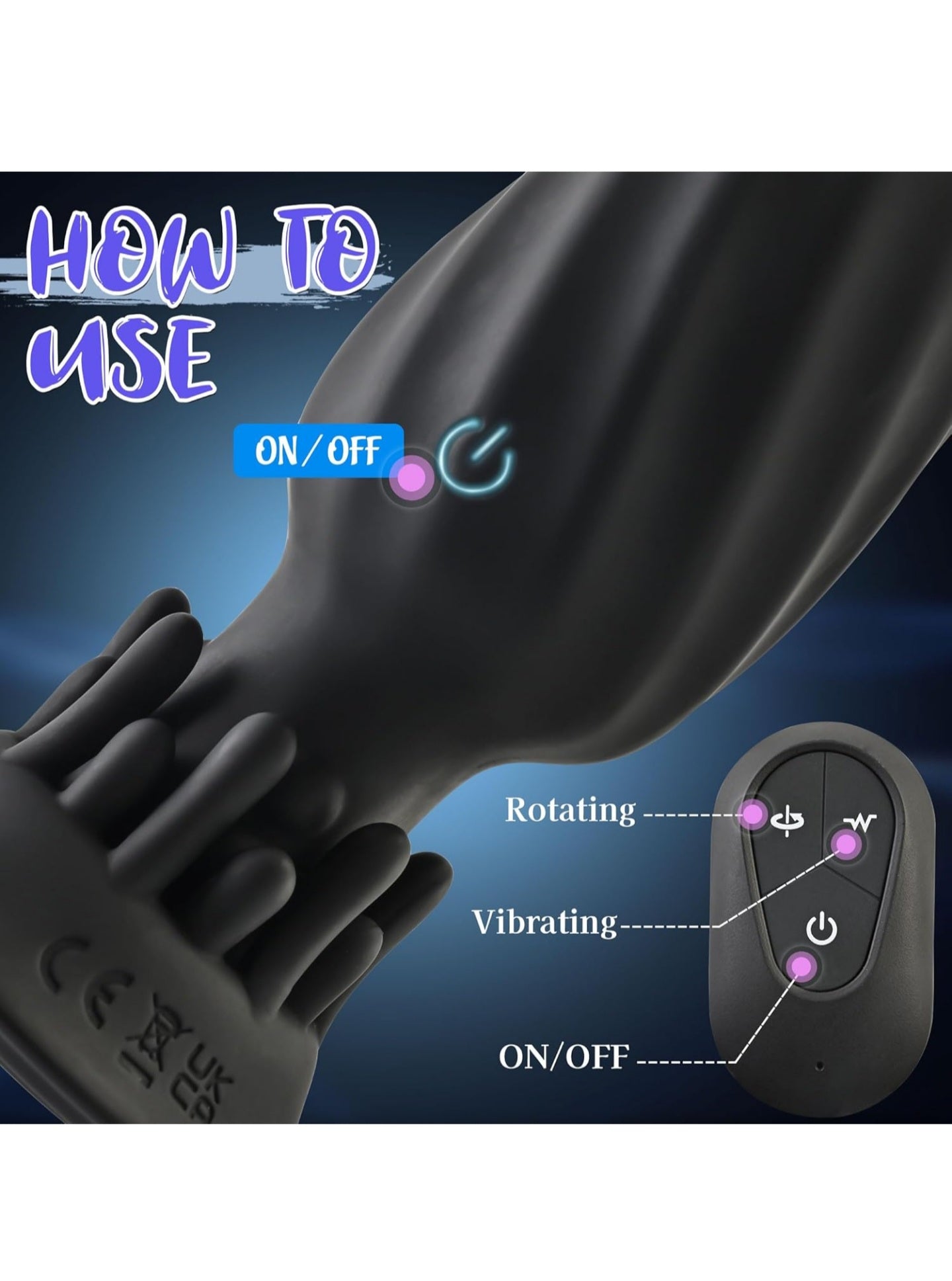 Anal Plug Adult Sex Toy with 10 Rotation & Vibration Modes, Prostate Massager Anal Sex Toys with Rotating Tentacles, Prostate Toys Vibrating Butt Plug Anal Dildo with Remote, Sex Toys for Gay & Couple