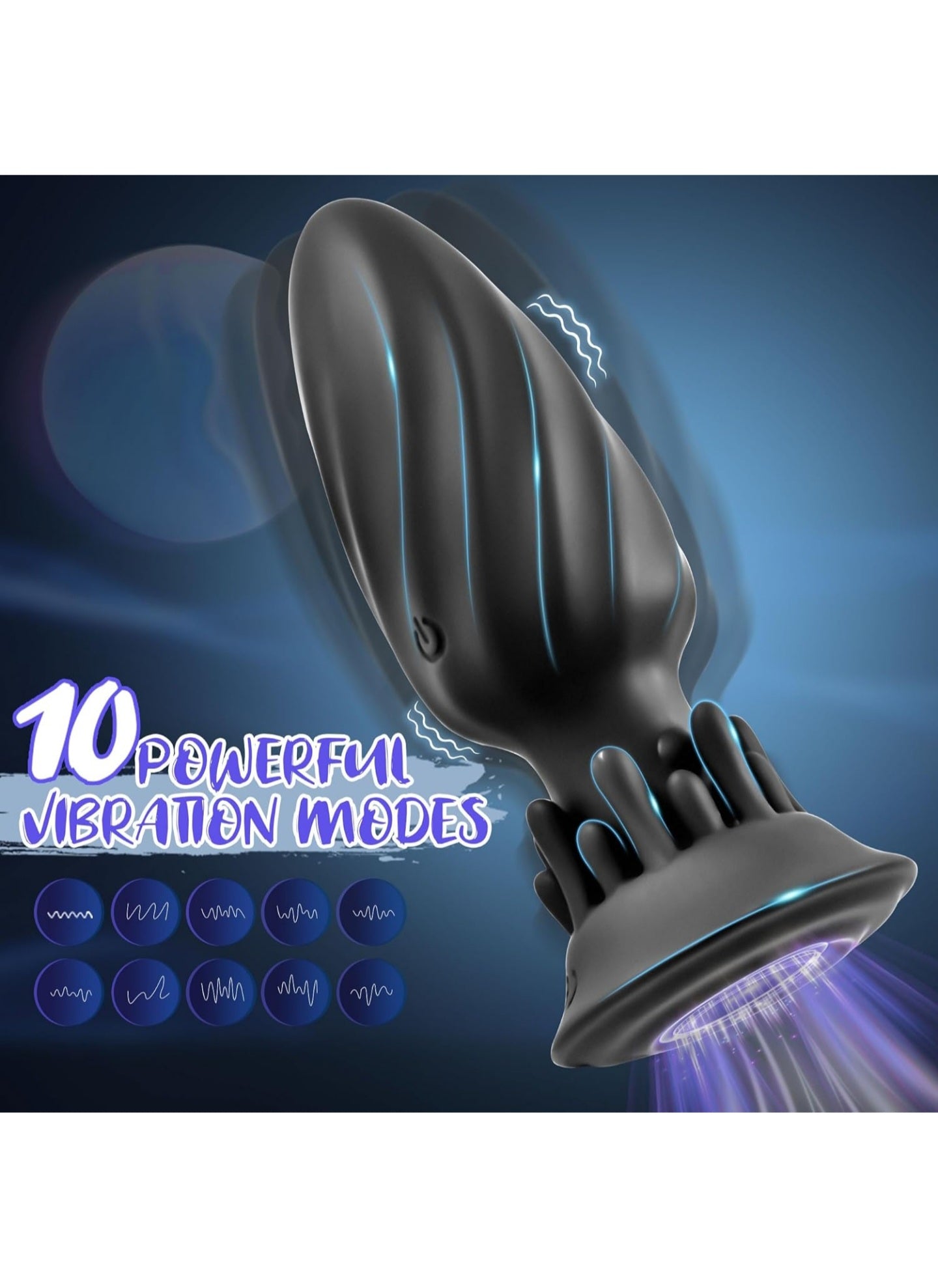 Anal Plug Adult Sex Toy with 10 Rotation & Vibration Modes, Prostate Massager Anal Sex Toys with Rotating Tentacles, Prostate Toys Vibrating Butt Plug Anal Dildo with Remote, Sex Toys for Gay & Couple
