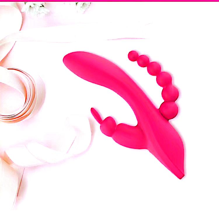 Triple Stimulation Rabbit Vibrator Sex Toys - Adult Women Pleasure Toys Female Clitoral Nipple Sex Toy with 7 Modes for G spot Anal Clit Vagina Stimulation