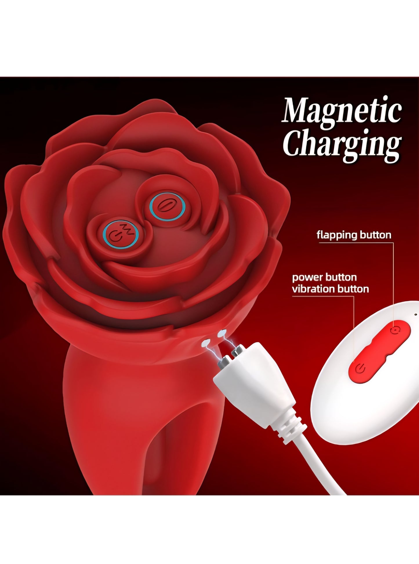 Rose Sex Toys Flapping Anal Vibrators Prostate Massager, Vibrating Anal Plug with 10 Flapping & Vibration Modes, Remote Control G-spot Anal Toys Butt Plug Adult Sex Toys for Women Men Couple