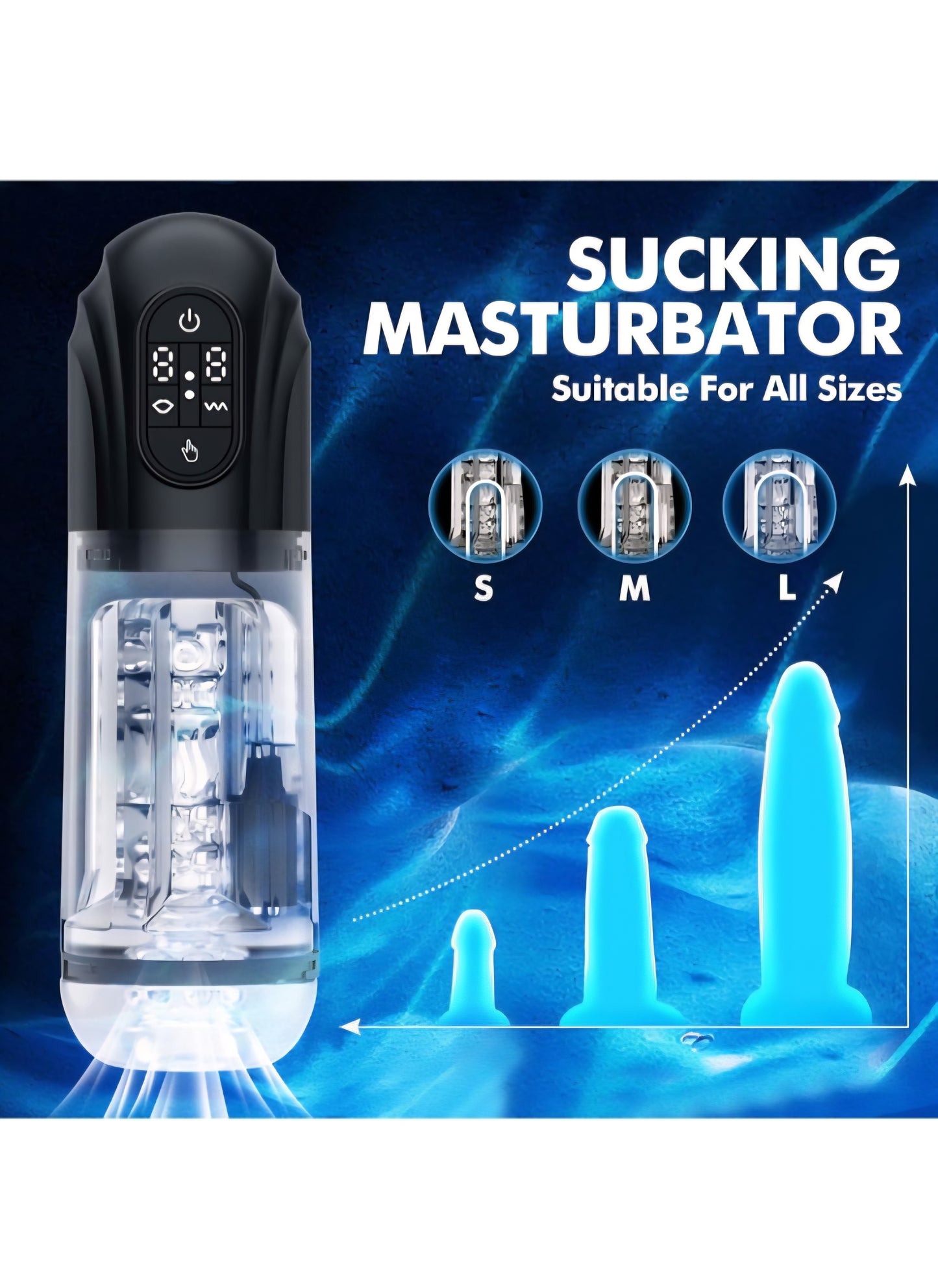 Automatic Sucking Masturbator Sex Toys - Upgraded Male Masturbators Cup with 10 Vibrating & Suction Modes, Hands Free Blowjob Adult Sex Toy Stroker Pocket Pussy with 3D Textured for Men Penis Pumps
