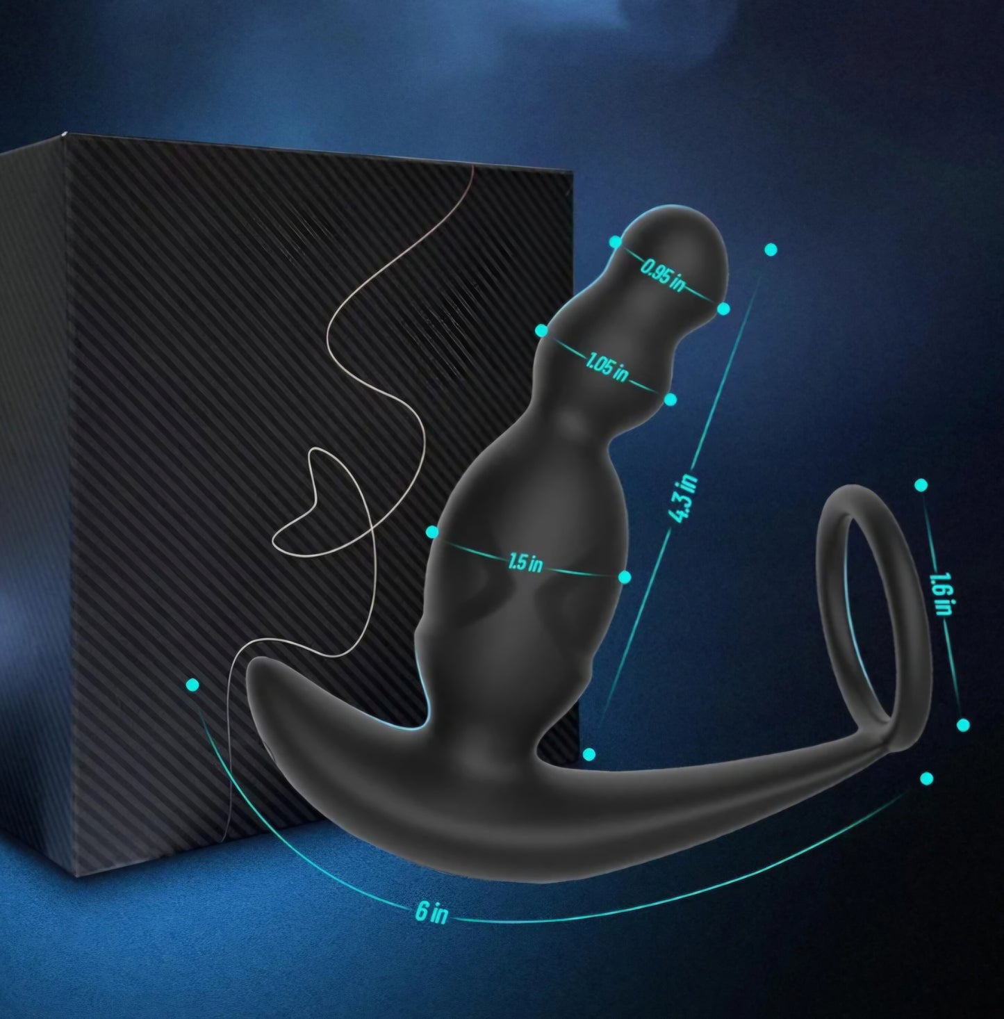 Anal Sex Toys for Men, Anal Vibrator Prostate Massager with Cock Ring, Vibrating Anus Butt Plug with 3 Rotating & 10 Vibrating Modes, Anal Beads for Gay Couples Adult Sex Toys for Man